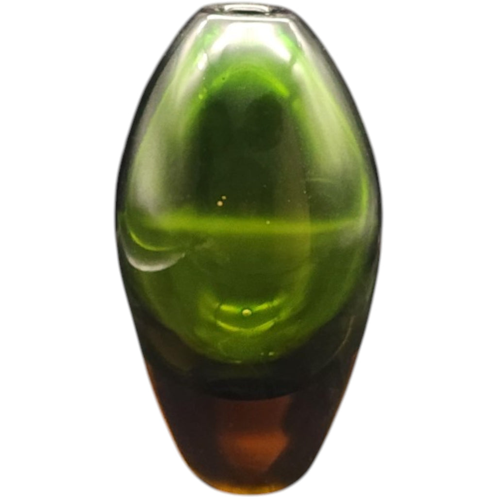 Murano Sommerso Green Amber Glass Vase Attrib Flavio Poli