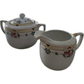 Vintage Nippon Hand-Painted Porcelain Cream and Sugar Set