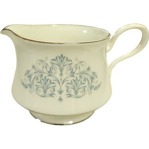 Vintage Oxford Bone China White & Blue Floral Creamer