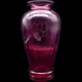 7" Vintage Pilgrim Glass Cranberry Red Optic Molded Glass Vase