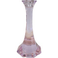 Vintage Pink Elegant Glass Paneled Candlestick Holder