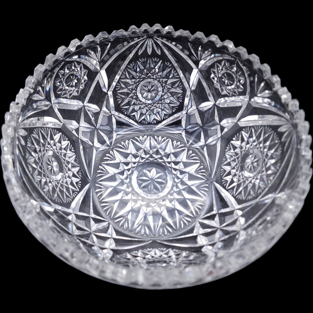 McKee Pressed Glass (EAPG) Berry Bowl Geometric Star Motif