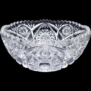 McKee Pressed Glass (EAPG) Berry Bowl Geometric Star Motif