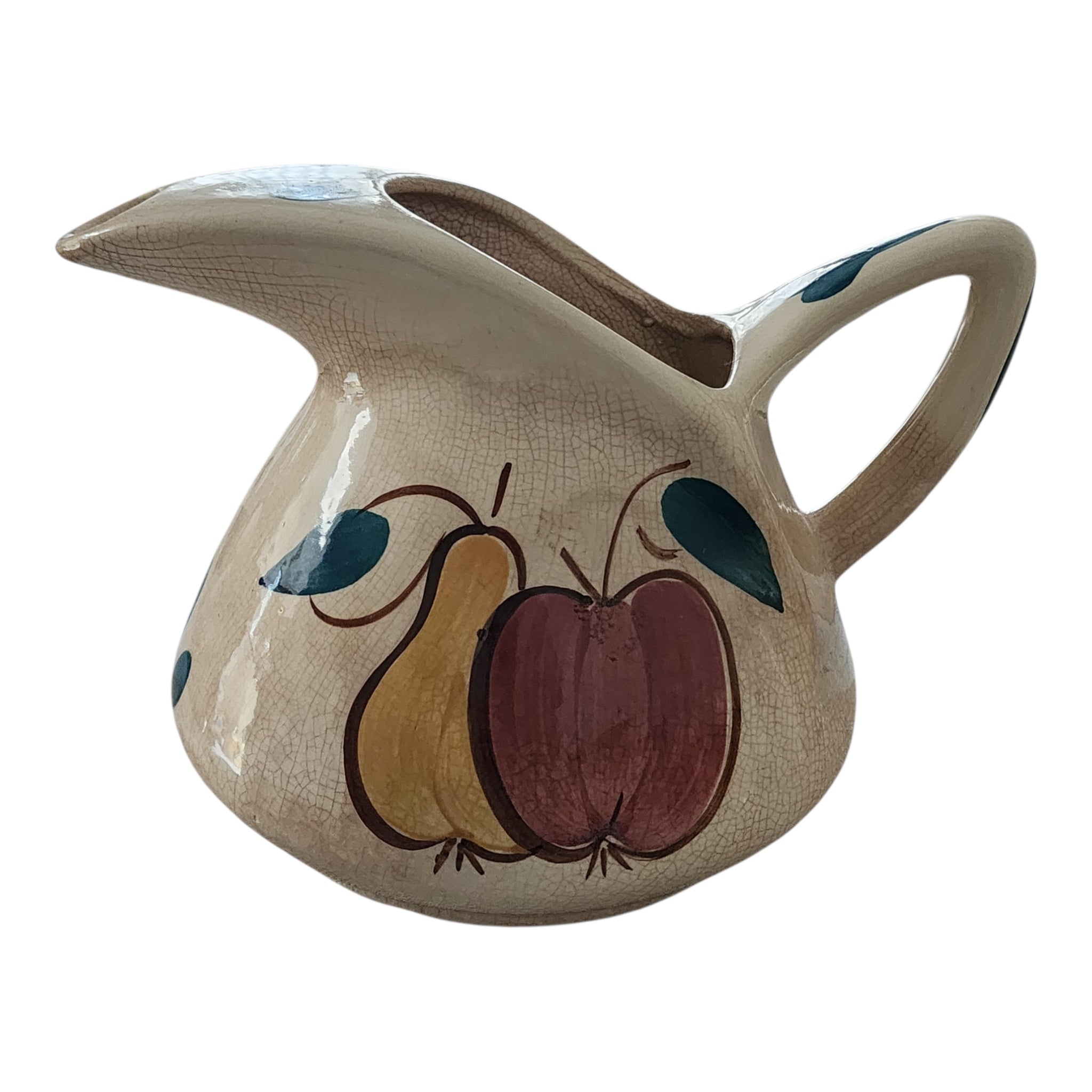 Vintage Purinton Pottery Apple and Pear Beverage Set Pitcher & 5 Tumblers