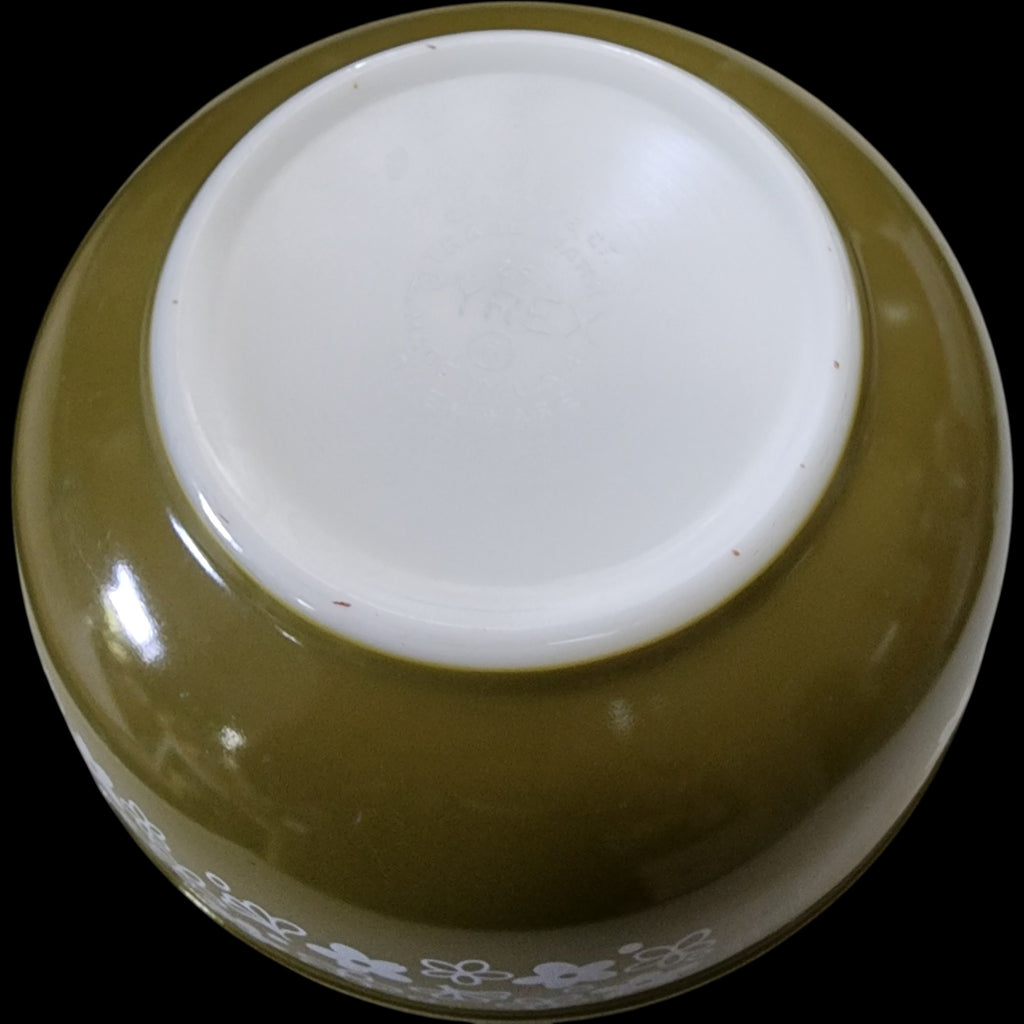 Vintage Pyrex Spring Blossom Green 2.5 Qt Mixing Bowl #403