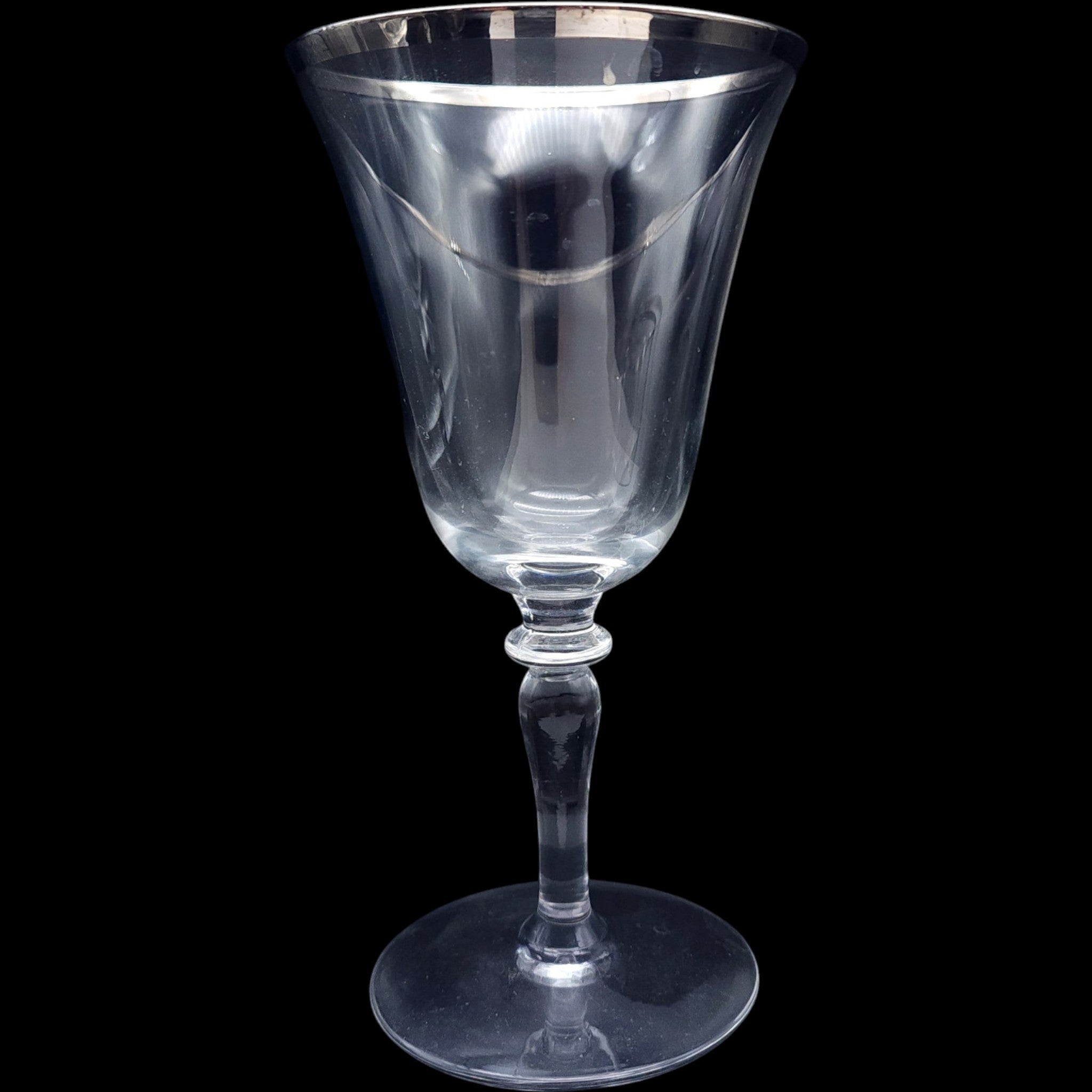 Vintage Reizart Nimbus Platinum Trim Water Wine Goblets Set of 3