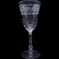 Vintage Rock Sharpe Cut Glass Water Goblet Stemware