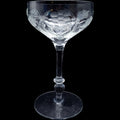 Vintage Rock Sharpe Etched Floral Champagne Coupe  Wine Glass
