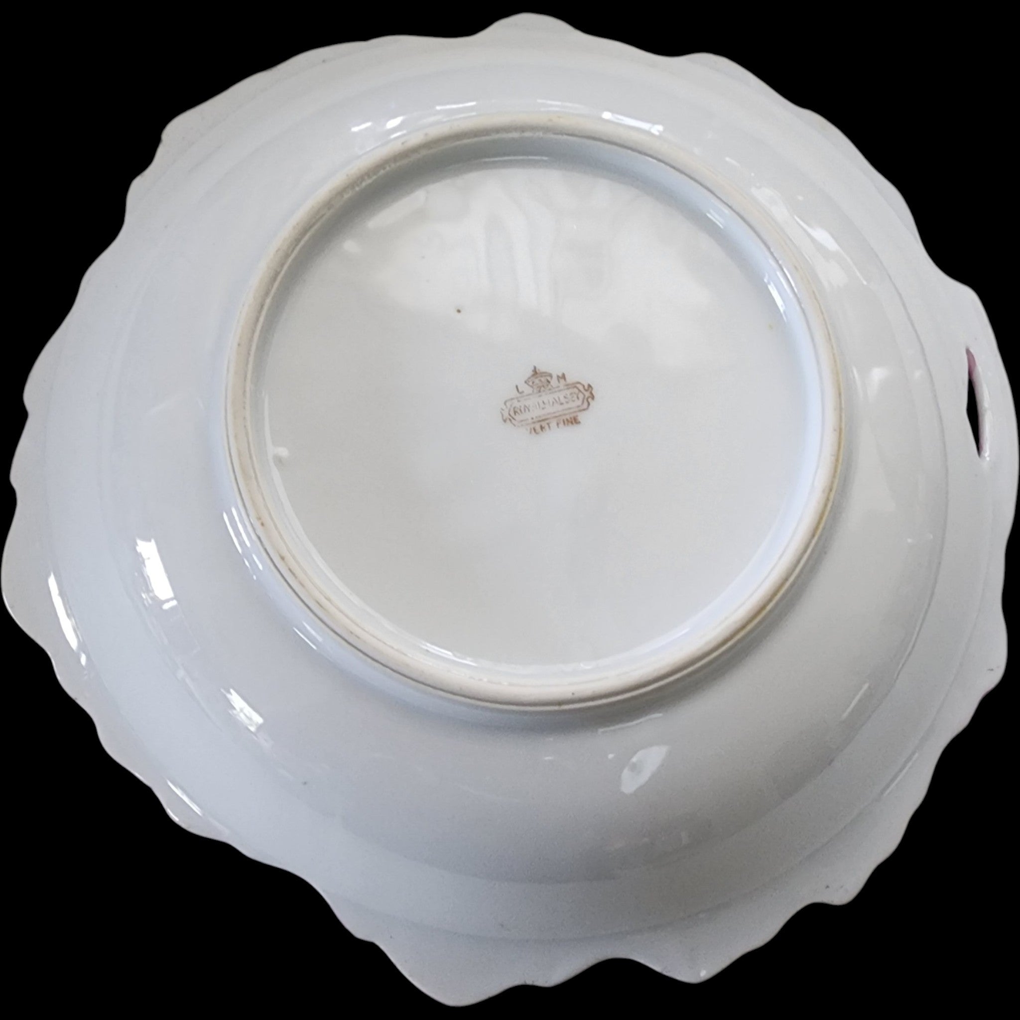 8" Vintage Royal Halsey Very Fine Porcelain Leaf Shaped Candy Dish