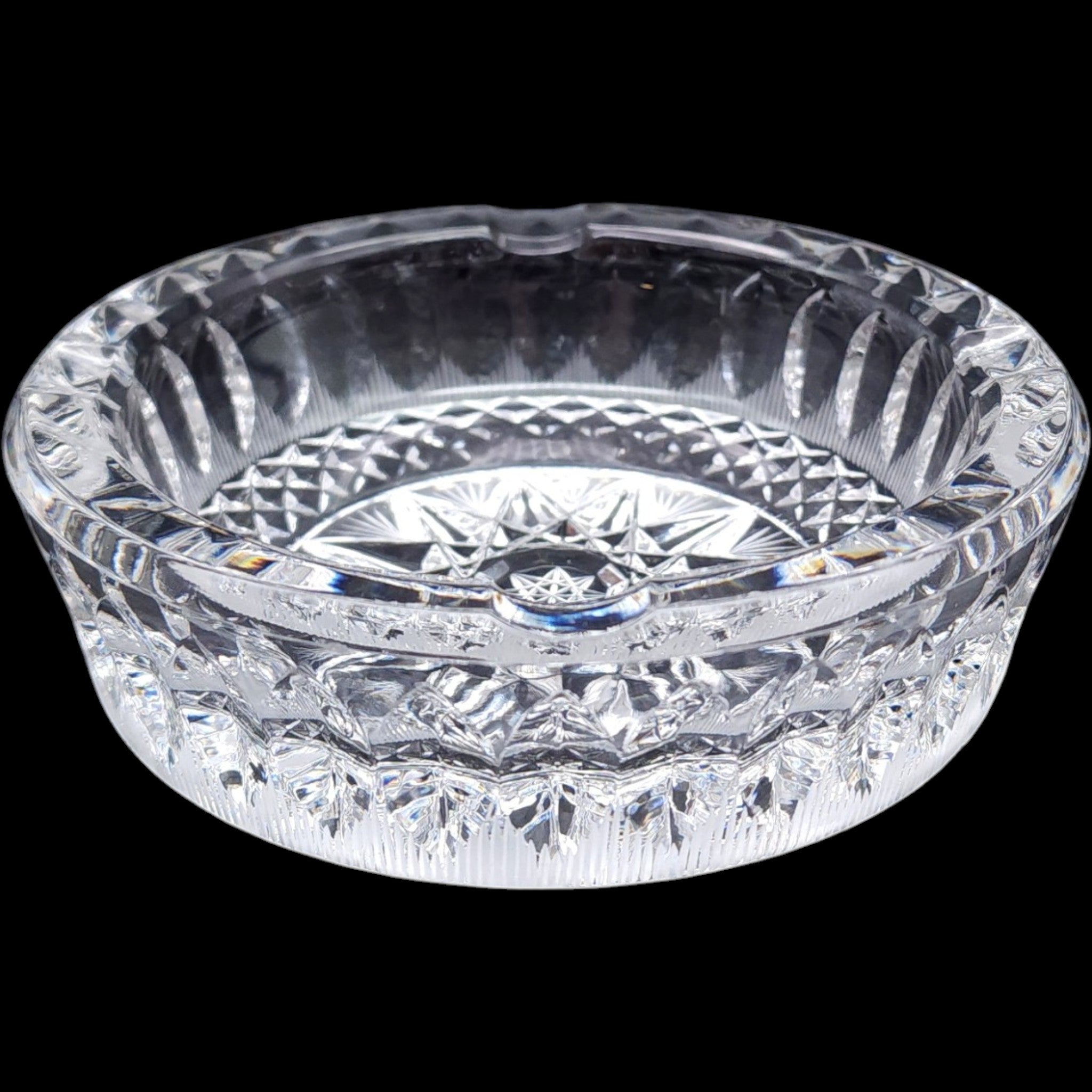 Vintage Cut Crystal 5-Inch Ashtray