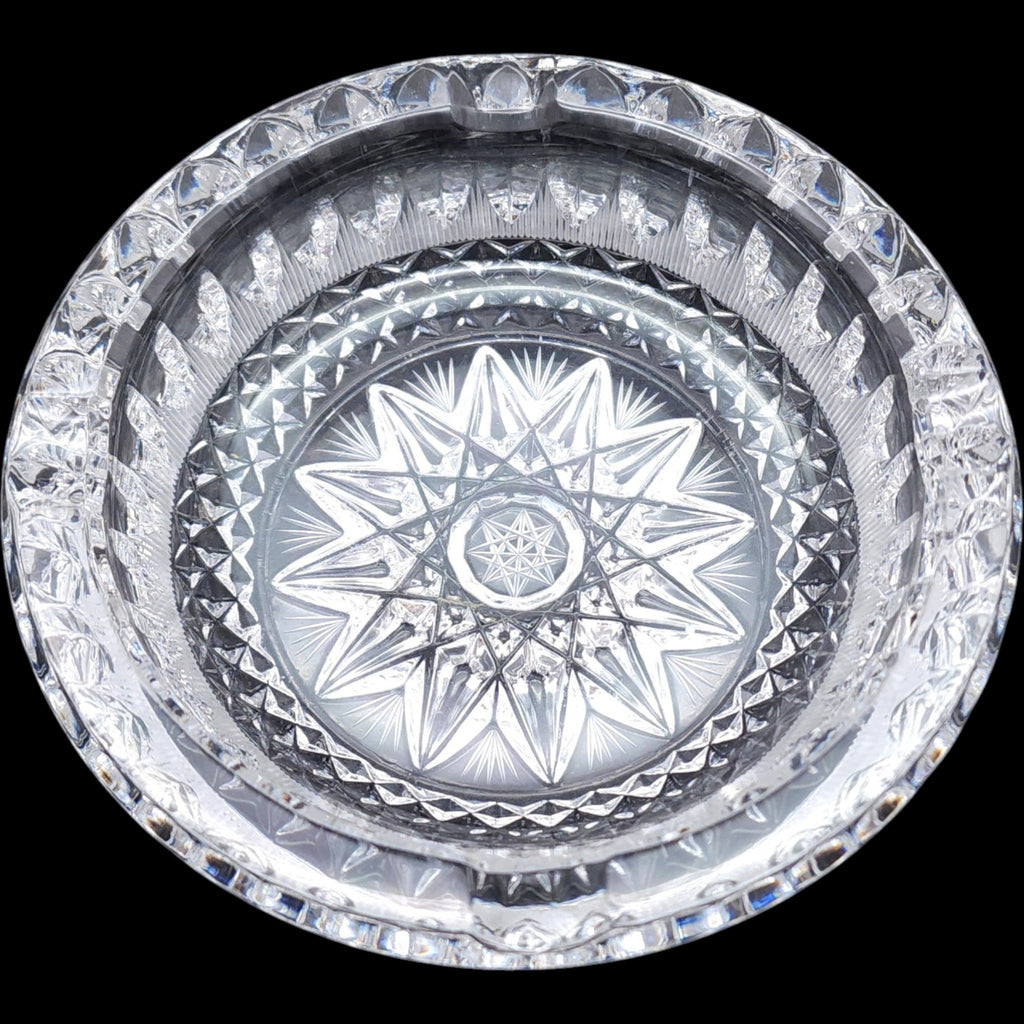 Vintage Cut Crystal 5-Inch Ashtray