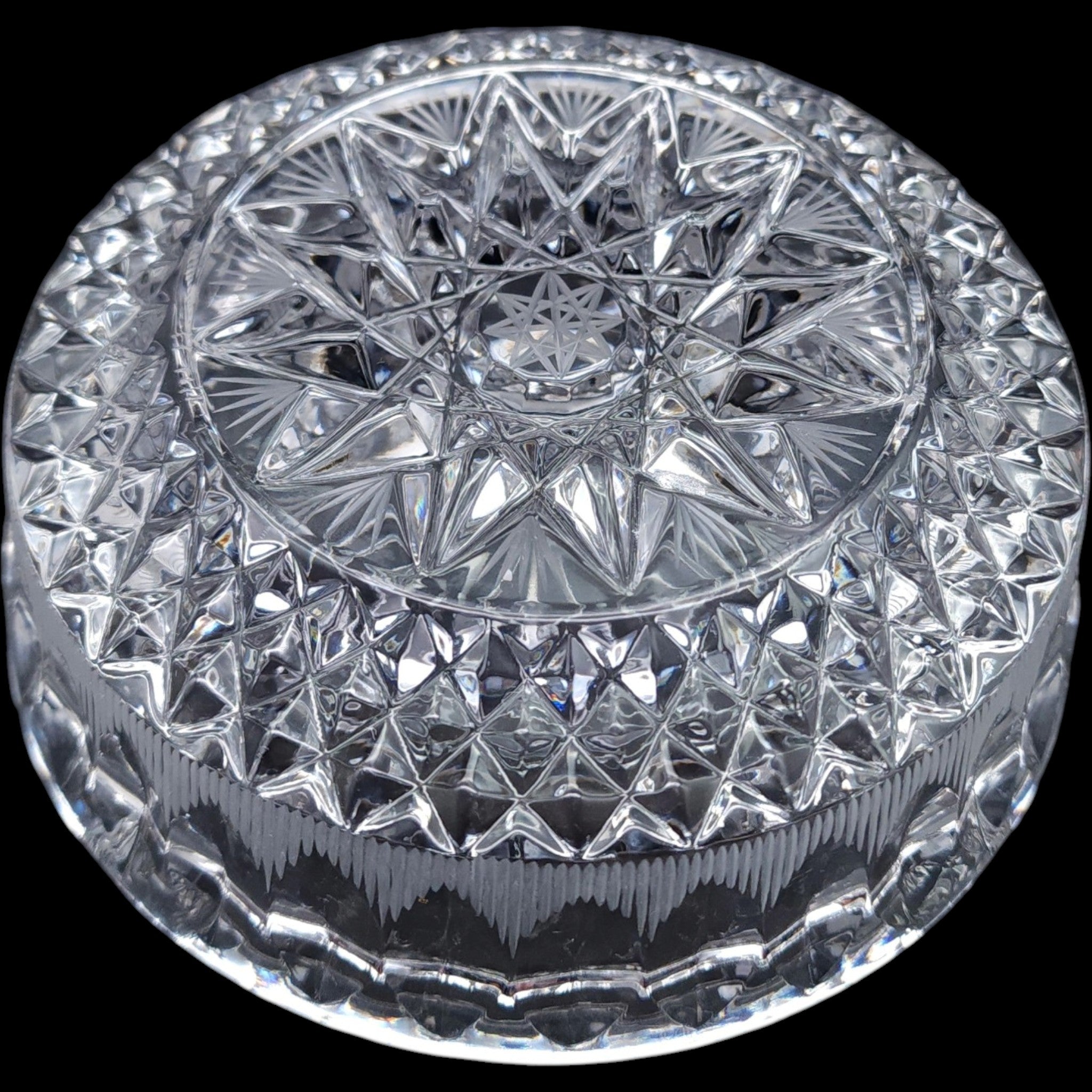 Vintage Cut Crystal 5-Inch Ashtray