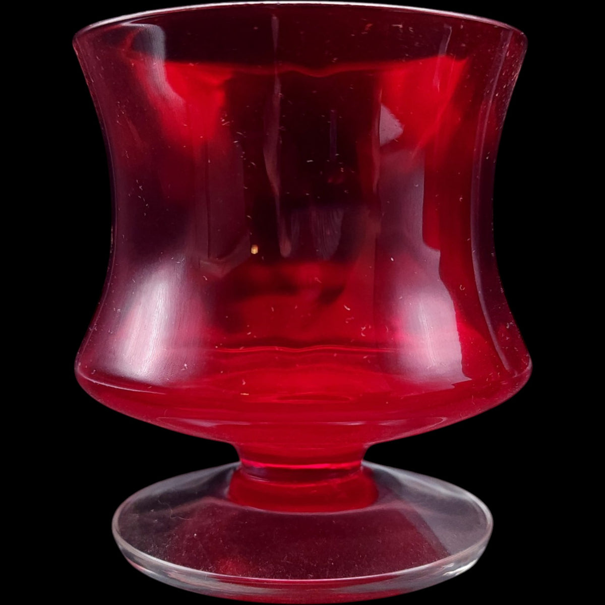 Vintage Seneca Ruby Red Low Water Goblets Set of 4