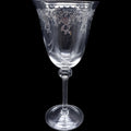 Vintage Silver Filigree Etched Glass Wine Goblet
