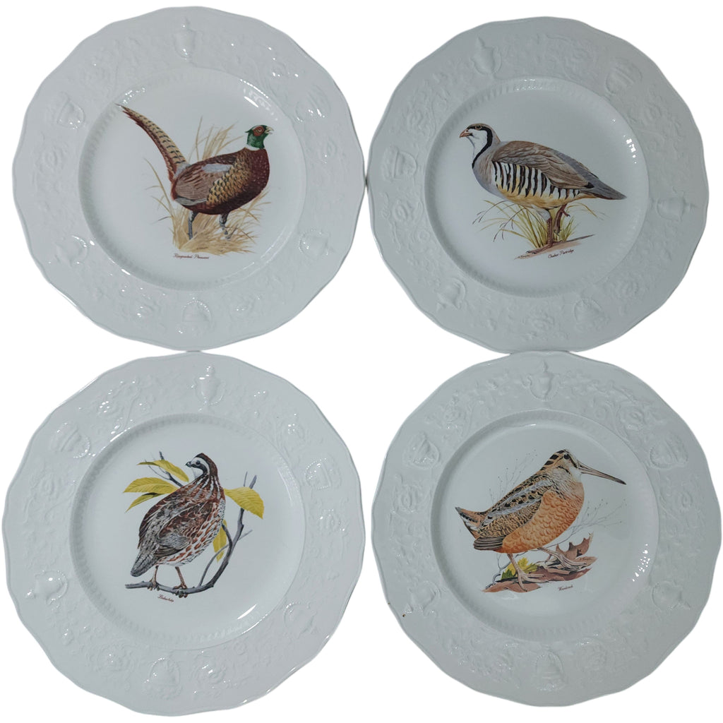 Vintage Simpsons Potters Solian Ware Game Bird Plates by Arthur Singer Set of 4