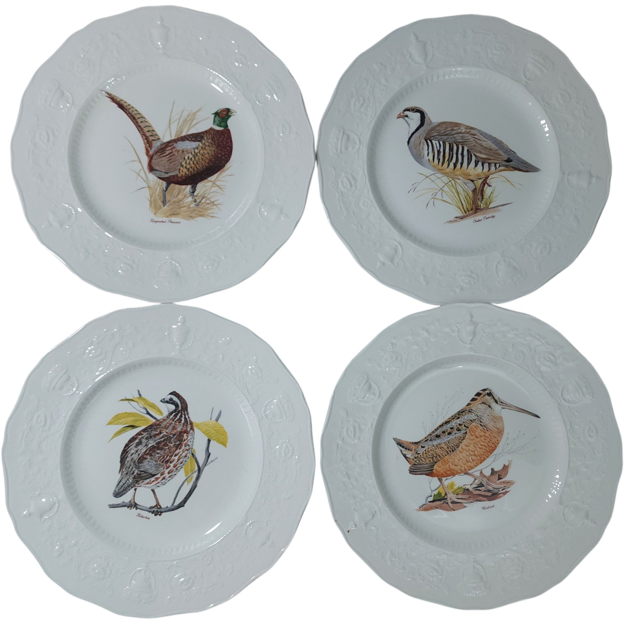 Vintage Simpsons Potters Solian Ware Game Bird Plates by Arthur Singer Set of 4