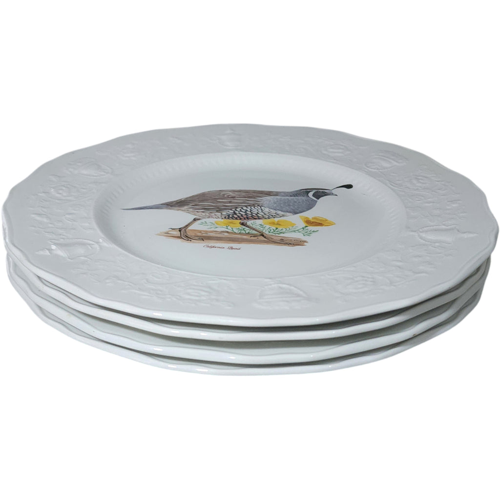 Vintage Simpsons Potters Solian Ware Game Bird Plates by Arthur Singer Set of 4
