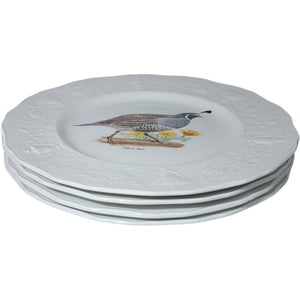Vintage Simpsons Potters Solian Ware Game Bird Plates by Arthur Singer Set of 4