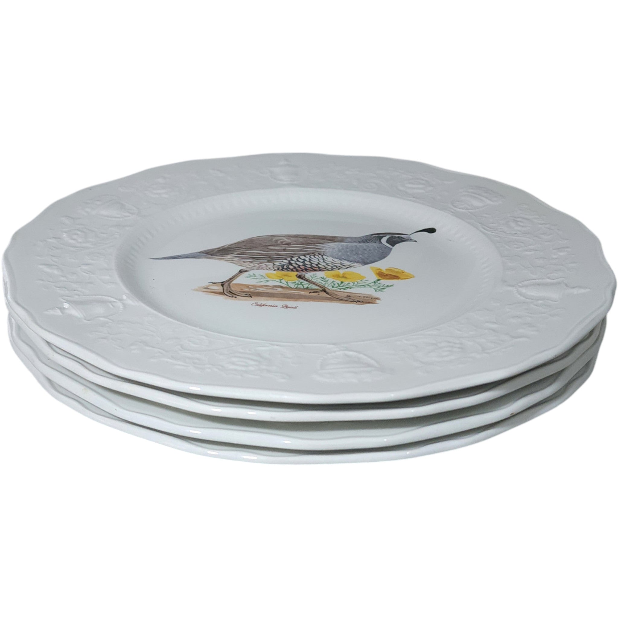 Vintage Simpsons Potters Solian Ware Game Bird Plates by Arthur Singer Set of 4