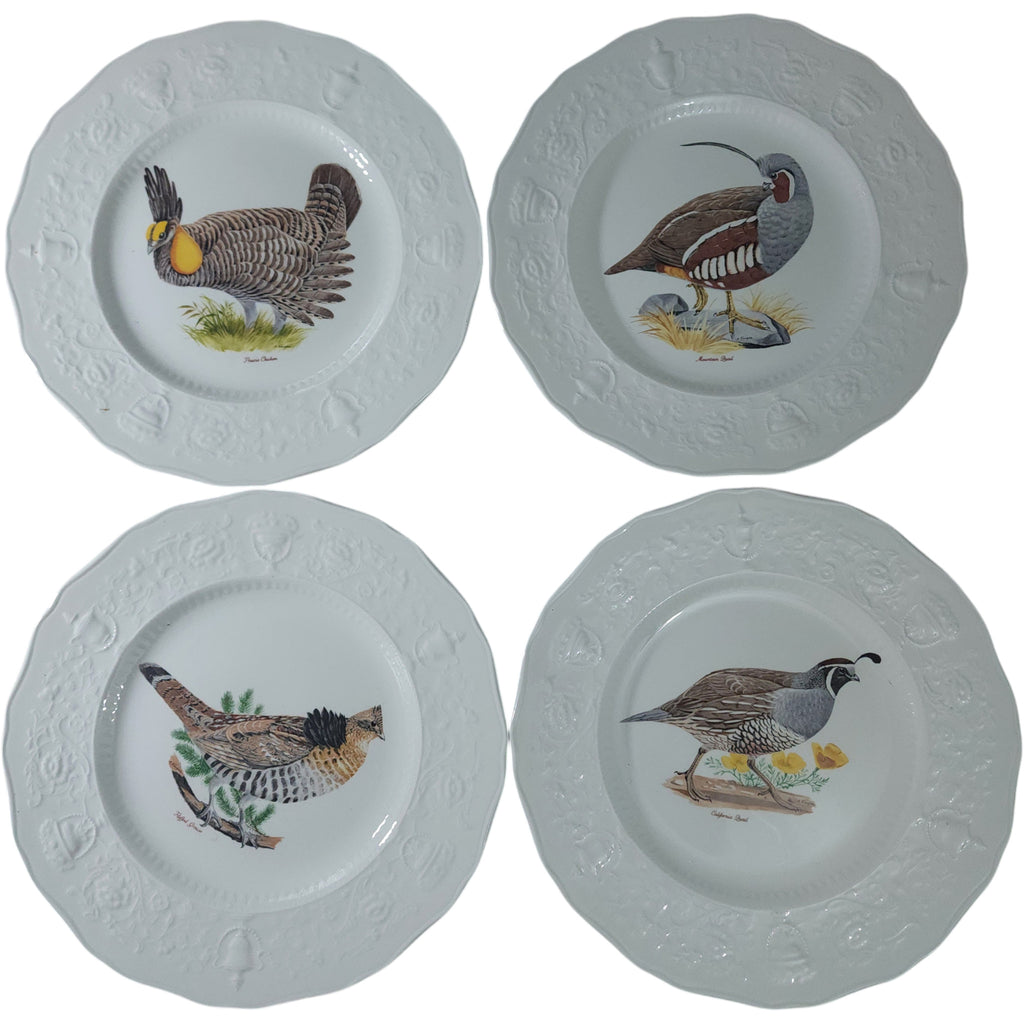 Vintage Simpsons Potters Solian Ware Game Bird Plates by Arthur Singer Set of 4