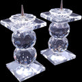 Vintage Swarovski Crystal Spike Candle Holders Pair