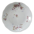 7" Syracuse China Purple Floral Sprigs & Embossed Rim Coupe Soup Bowl