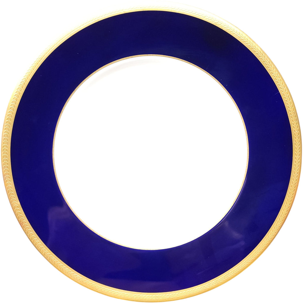 Vintage Syracuse China Old Ivory Cobalt Blue and Gold Plate