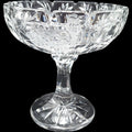 Vintage The European Collection West Germany Cut Crystal Bird Pedestal Compote Bowl 7