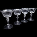 Vintage Tiffin-Franciscan Crystal Champagne Sherbet Glasses #15083 Set of 4