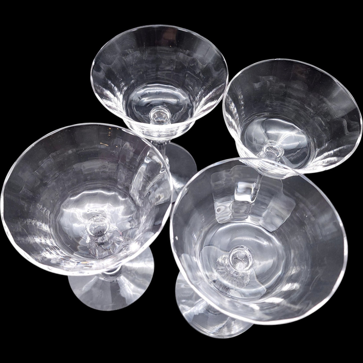 Vintage Tiffin-Franciscan Crystal Champagne Sherbet Glasses #15083 Set of 4