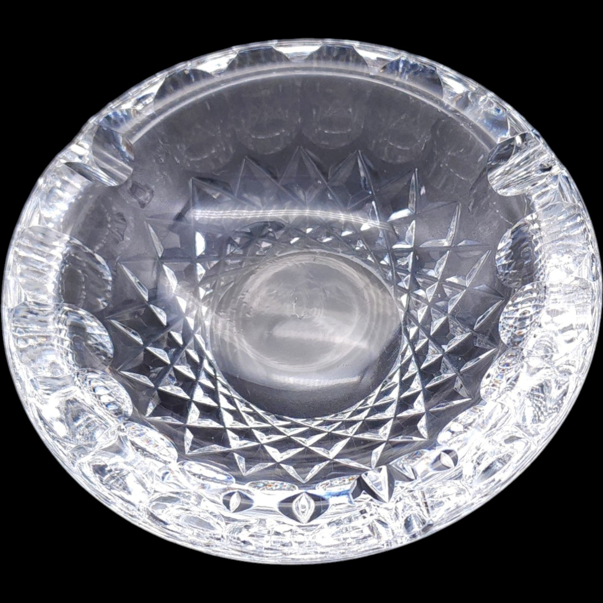 Vintage Waterford Crystal Colleen Pattern 5-Inch Cut Glass Ashtray