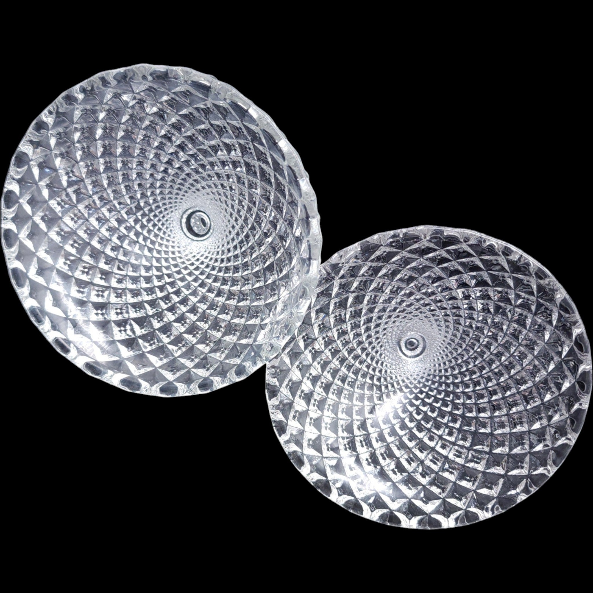 Vintage Westmoreland Clear English Hobnail Candle Holders Pair