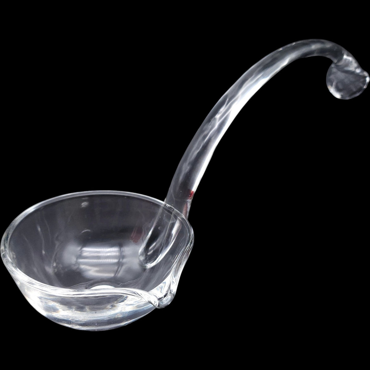 Vintage Clear Pressed Glass Punch Bowl Ladle with  Pour Spout