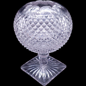 Vintage Westmoreland English Hobnail Clear Glass Footed Ivy Bowl