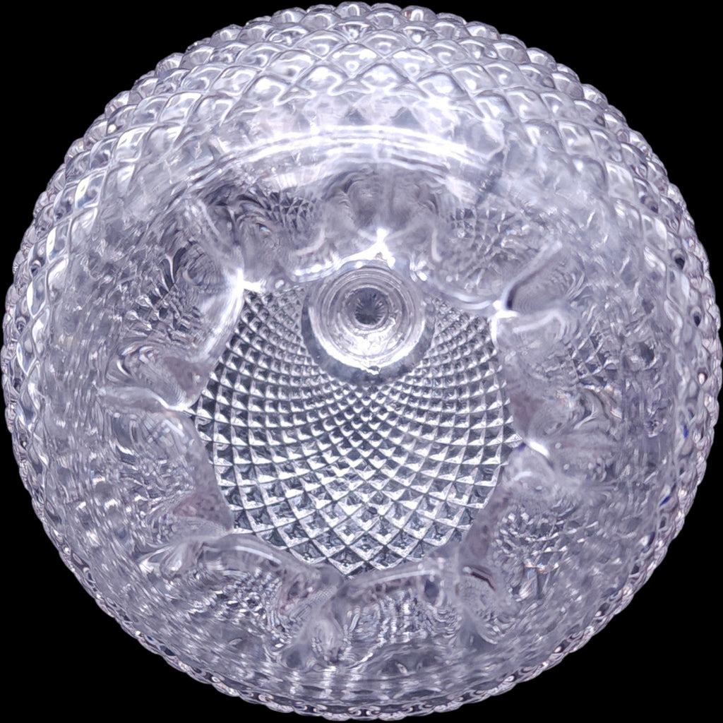 Vintage Westmoreland English Hobnail Clear Glass Footed Ivy Bowl