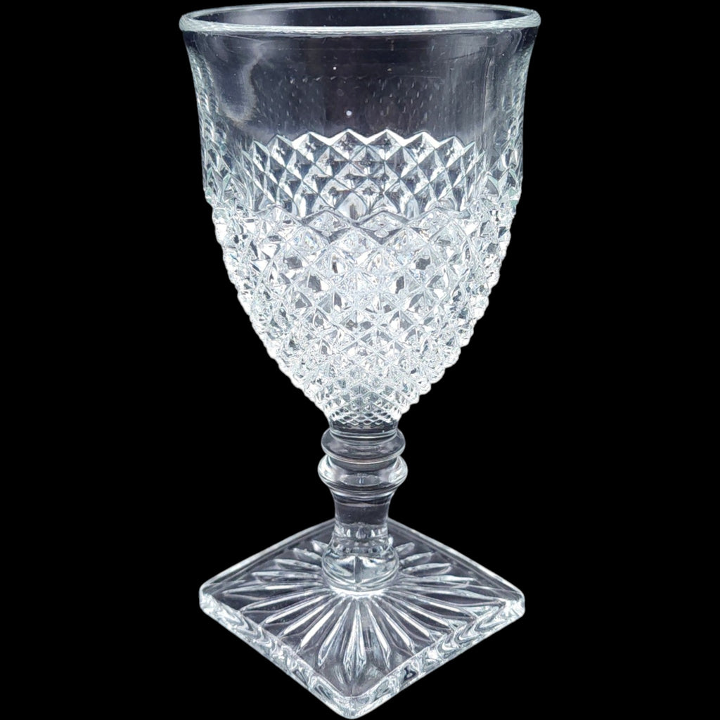 Vintage Westmoreland English Hobnail Clear Glass Water Goblet
