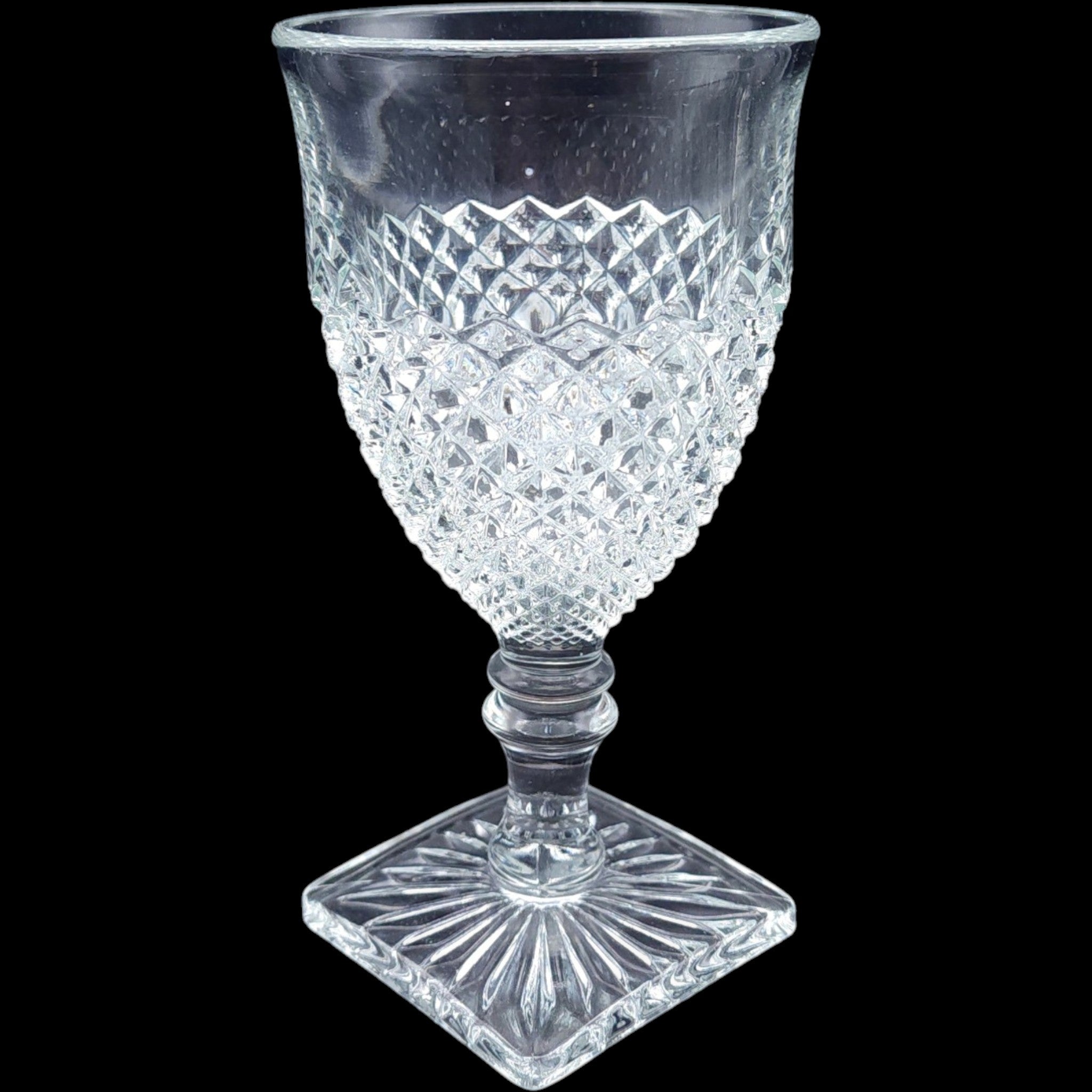 Vintage Westmoreland English Hobnail Clear Glass Water Goblet