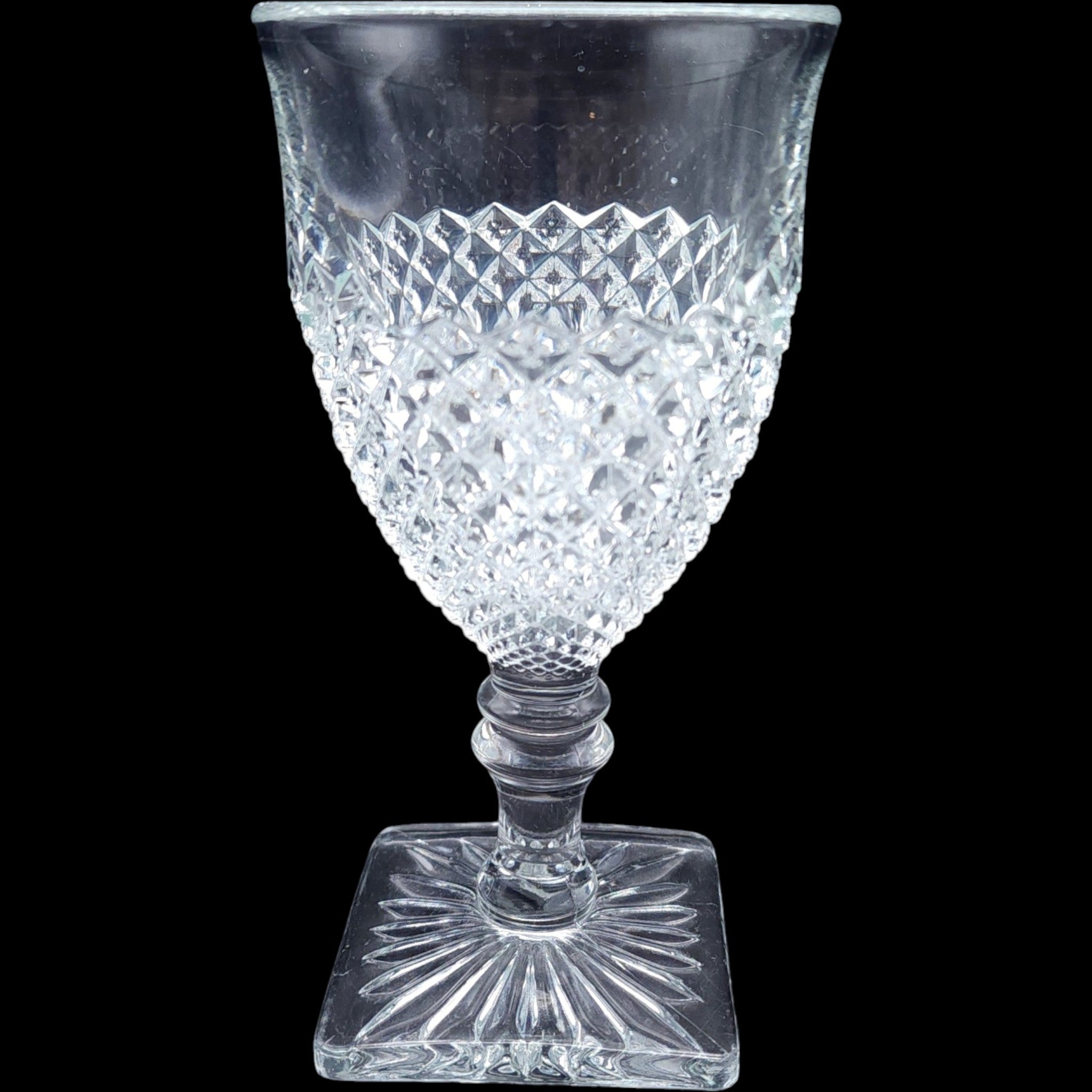 Vintage Westmoreland English Hobnail Clear Glass Water Goblet