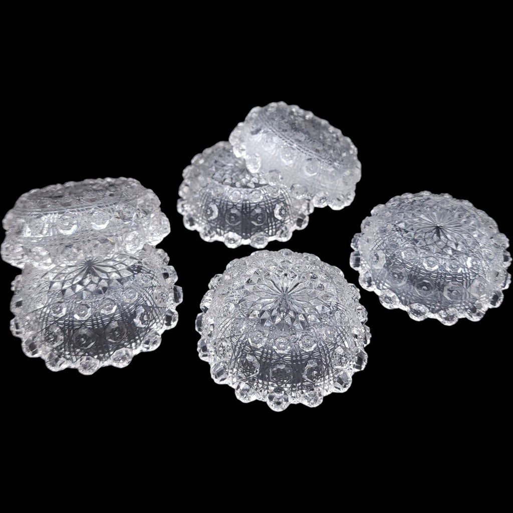 Vintage Westmoreland Star and Cane Pressed Glass Salt Cellars - Set of 6