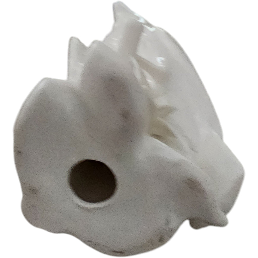 Vintage White Porcelain Singing Bird Figurine