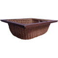 Vintage 19-Inch Large Woven Wicker Basket with Wood Rim