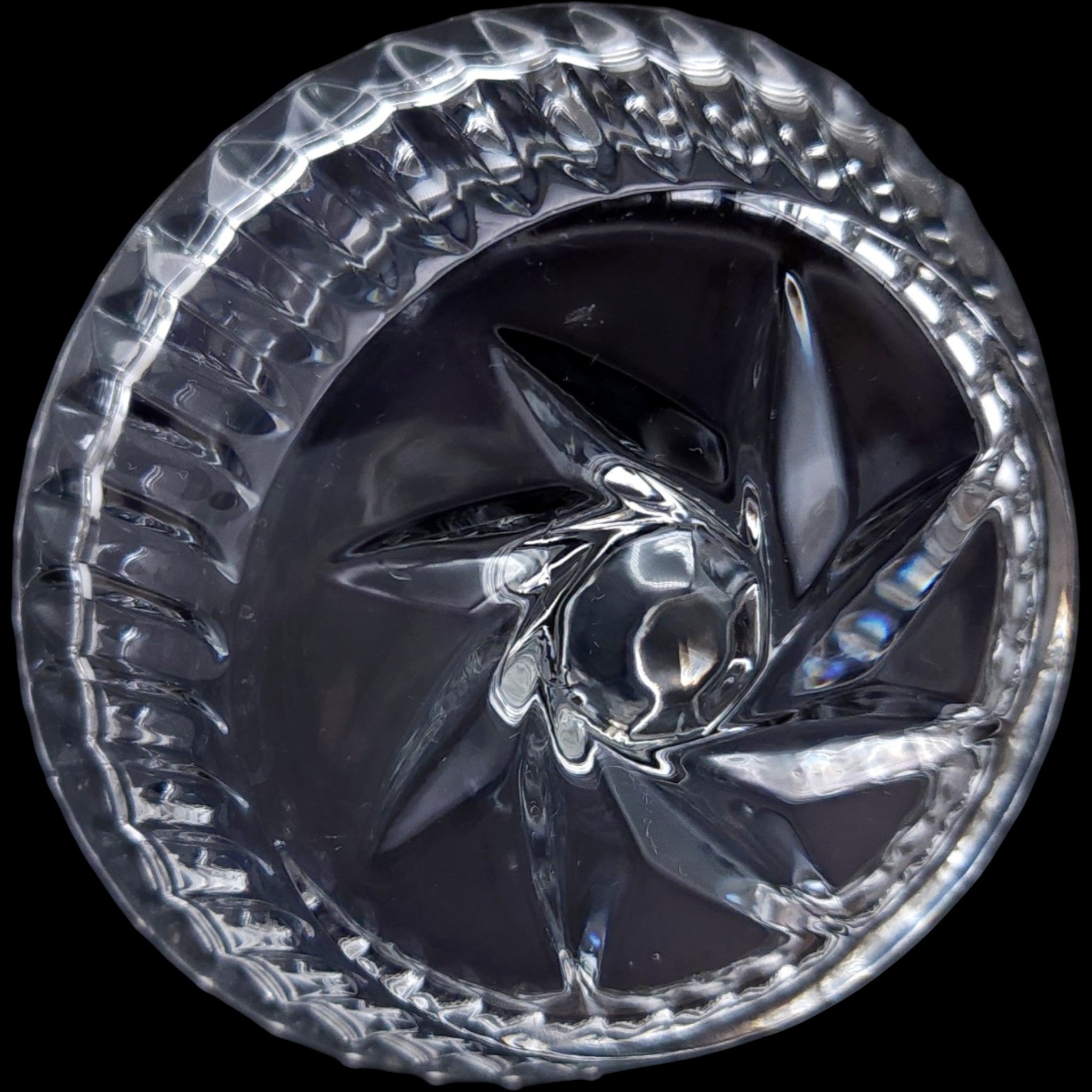 Vintage Zajecar Lead Crystal Ring Holder Dish