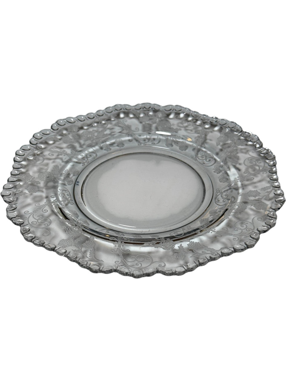 Vintage Cambridge Glass  Elaine  Clear Salad Plate 8”