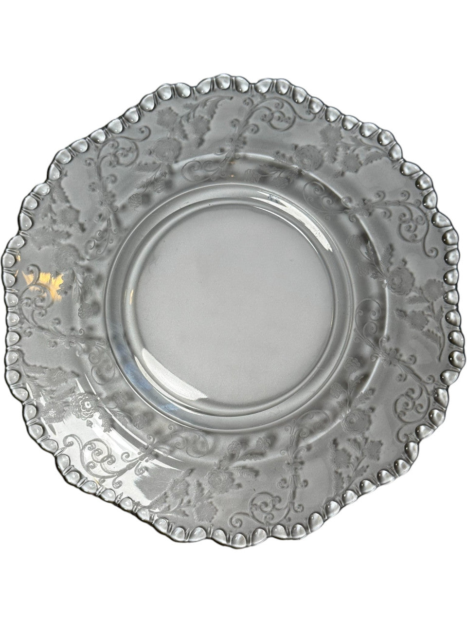 Vintage Cambridge Glass  Elaine  Clear Salad Plate 8”