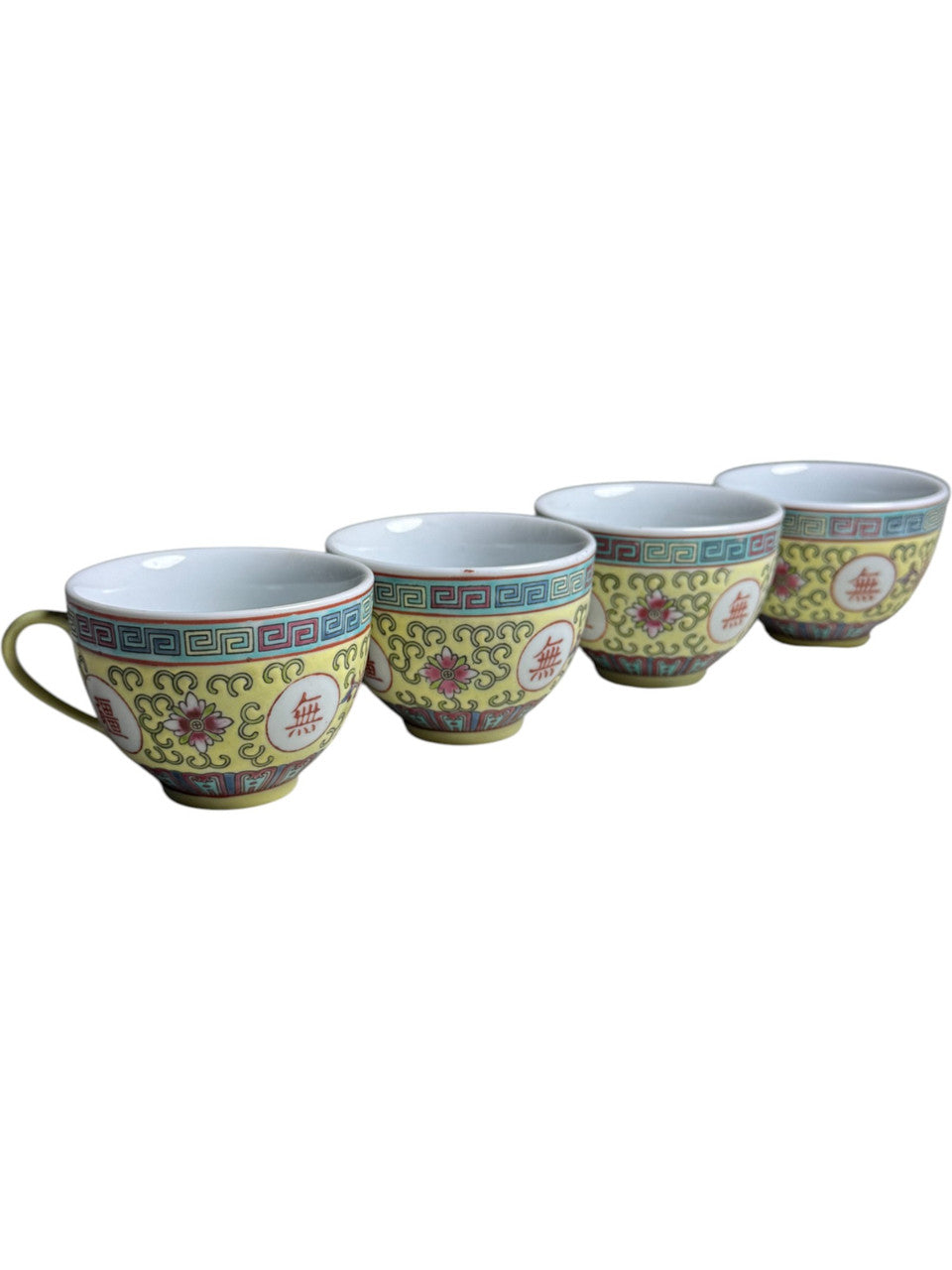 Vintage Chinese Jingdezhen Porcelain Cups Set of 4