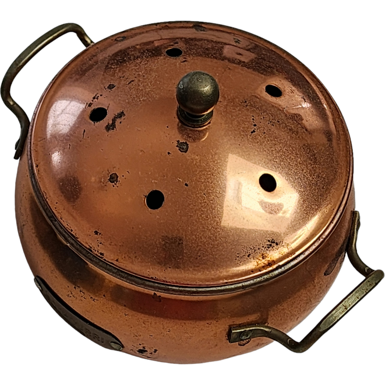 Vintage Copper Pot with Lid, Potpourri Bowl