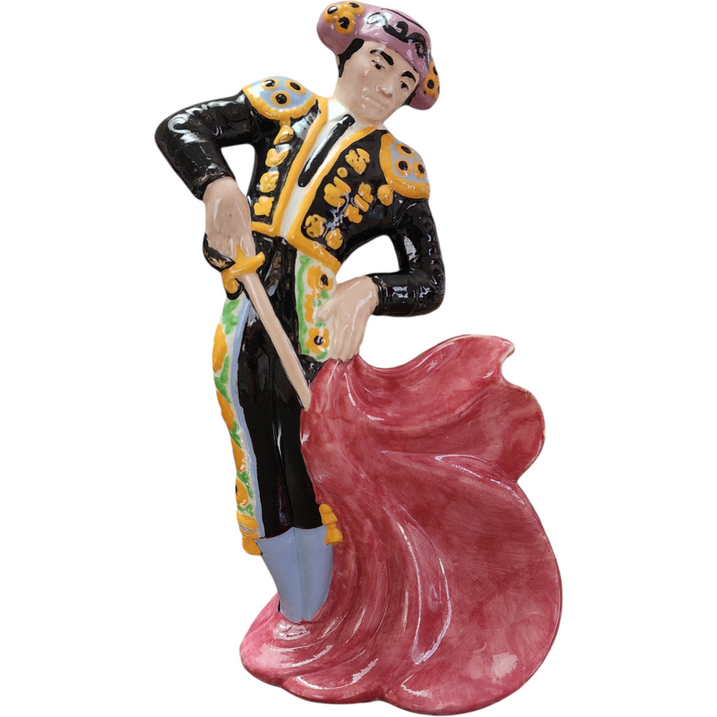 11" Mid-century Modern 1960s Ceramic Matador Bullfighter Statue