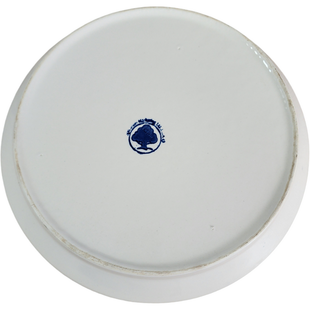 Vintage House of Marbles Nautical Whale Plate Blue & White Ceramic Dinnerware  Devon England