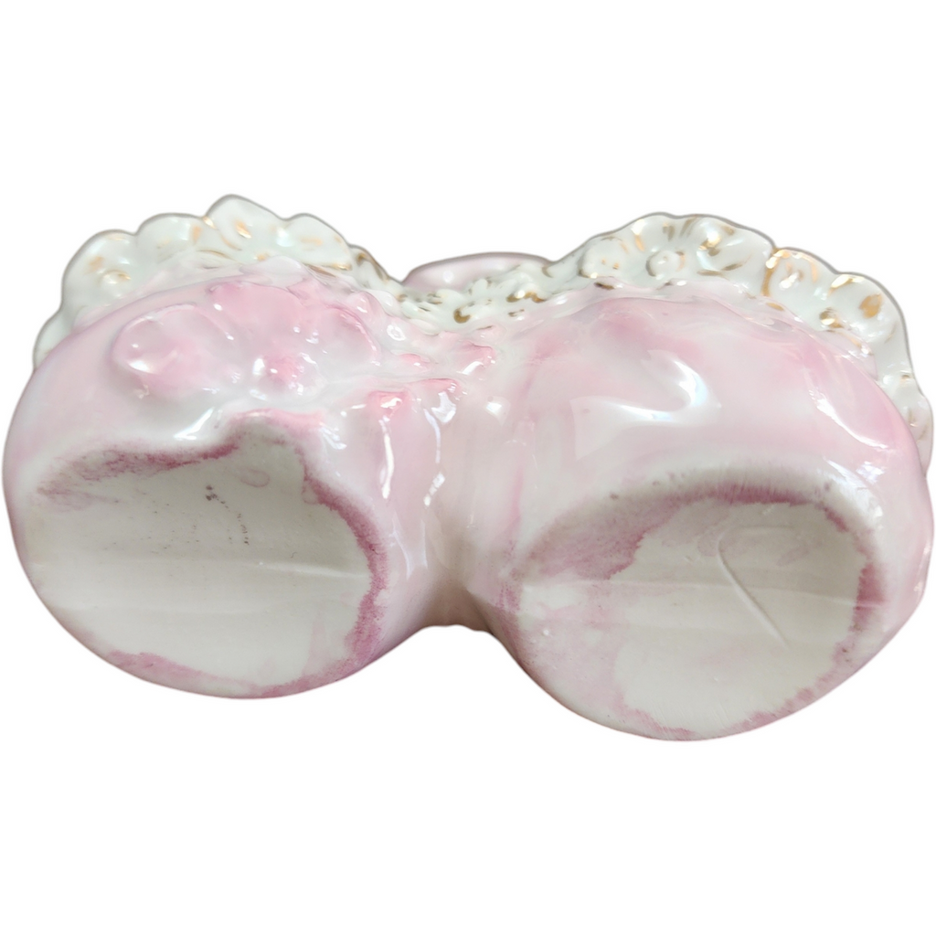 Porcelain Double Basket with a Central Handle