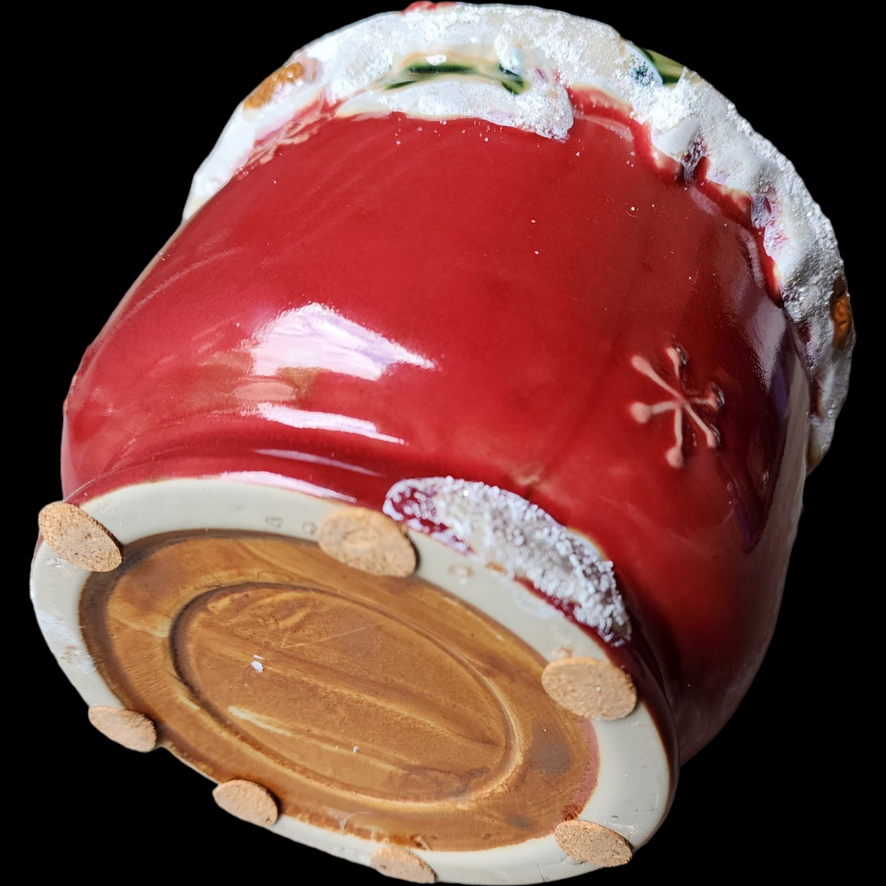 Vintage Robin Red Bird Ceramic Planter